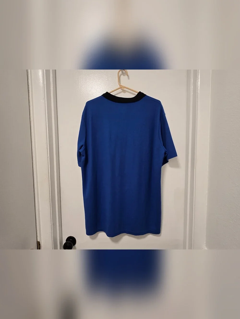 Florida Gators Jumpman Polo Shirt Mens Sz L Loose Fit Blue Black Collar